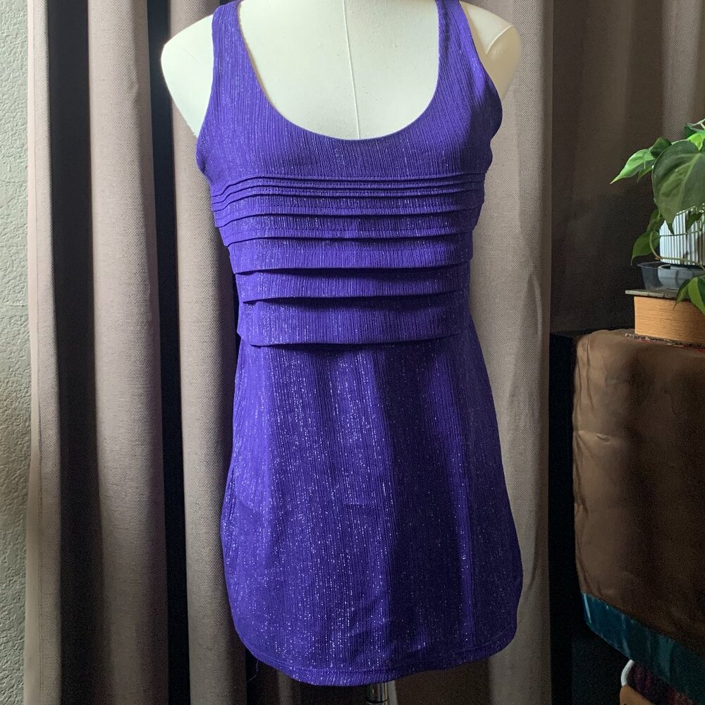 NWOT Express Purple Metallic Tank Top